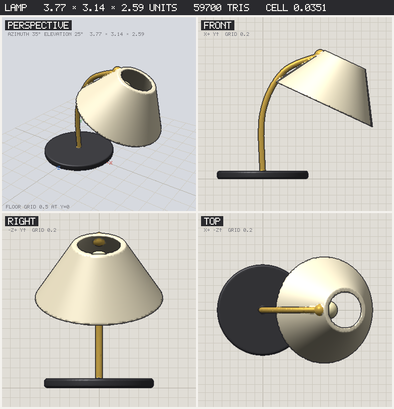 lamp, contact sheet