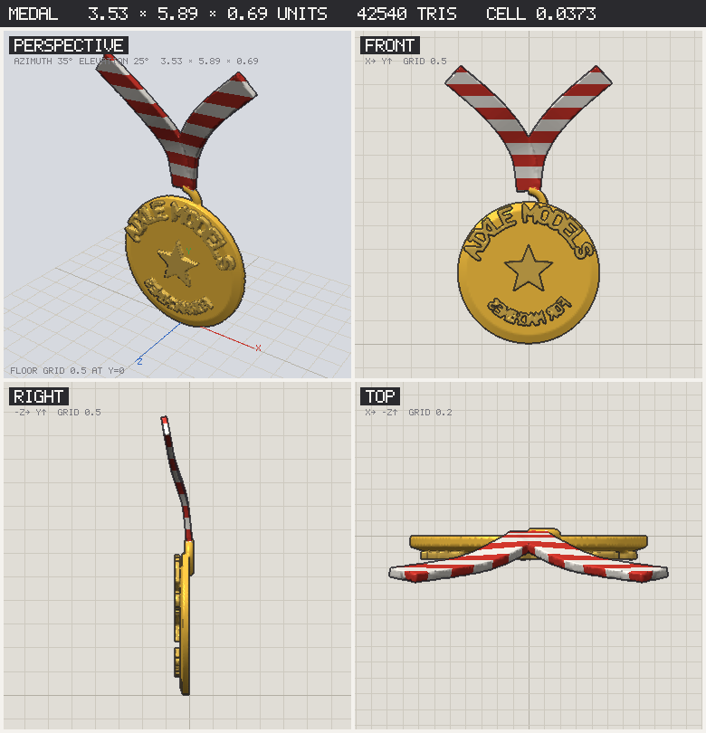 medal, contact sheet