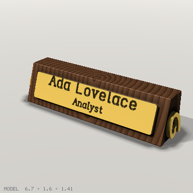 nameplate