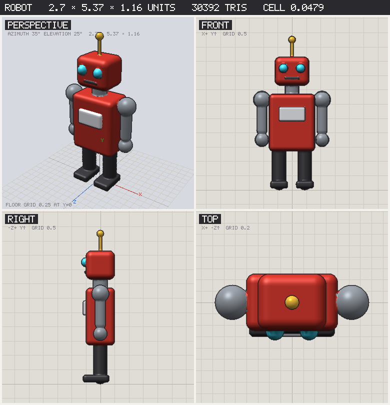robot, contact sheet