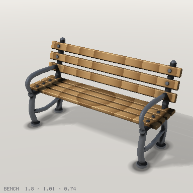 round-1_bench, beauty render