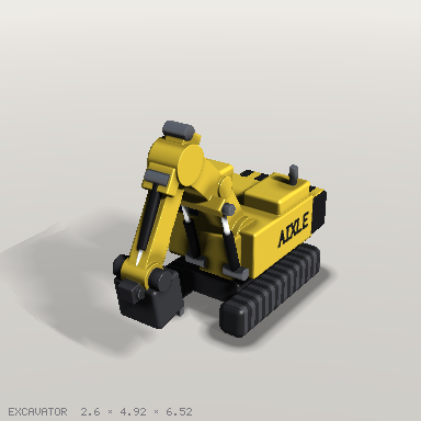 round-3_excavator, beauty render