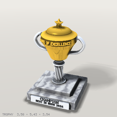 round-3_trophy, beauty render