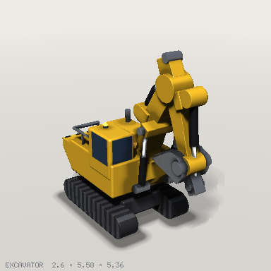 round-4_excavator, beauty render