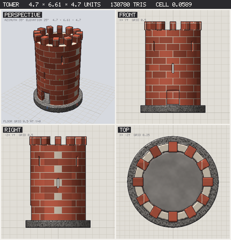 tower, contact sheet