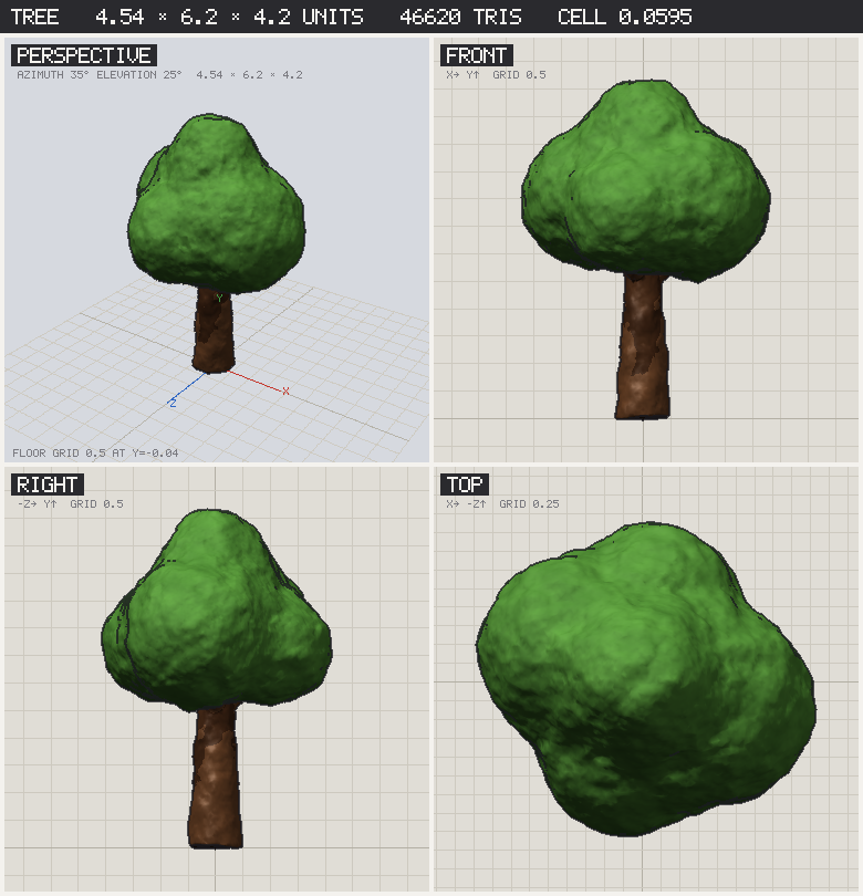 tree, contact sheet