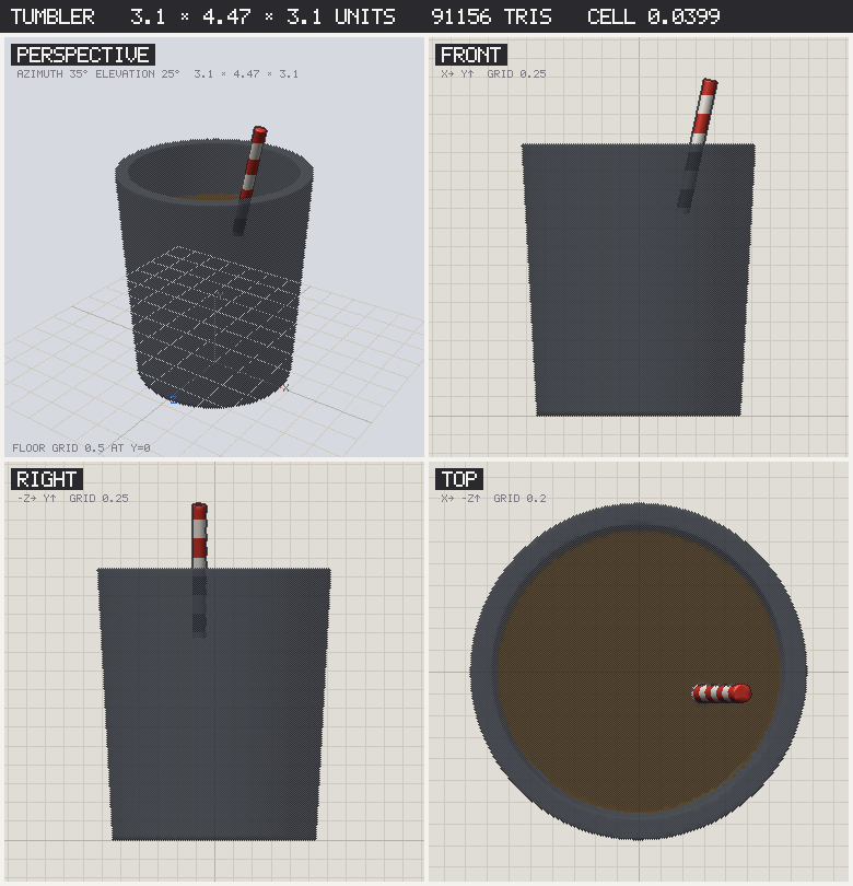 tumbler, contact sheet