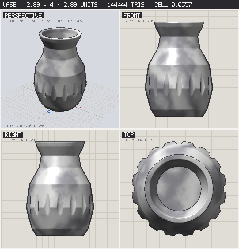 vase, contact sheet