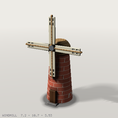windmill, beauty render